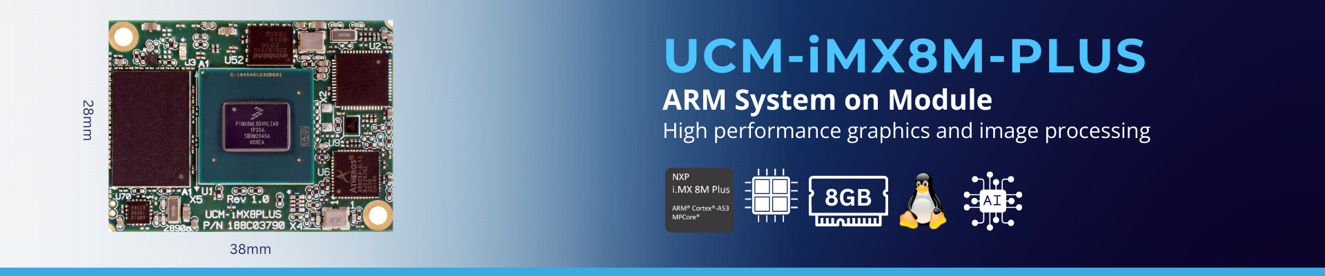 UCM-iMX8M-Plus: NXP i.MX8M Plus SOM